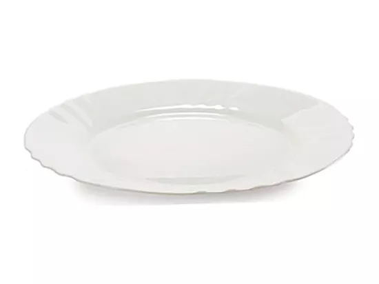 Set de table, service de 36 assiette plate ronde en verre - Diamètre 24 cm