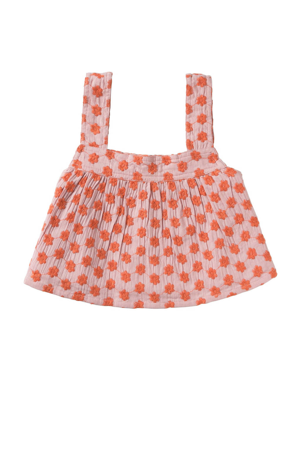 Your Wishes crop top Peggy met all over print roze/donkerroze