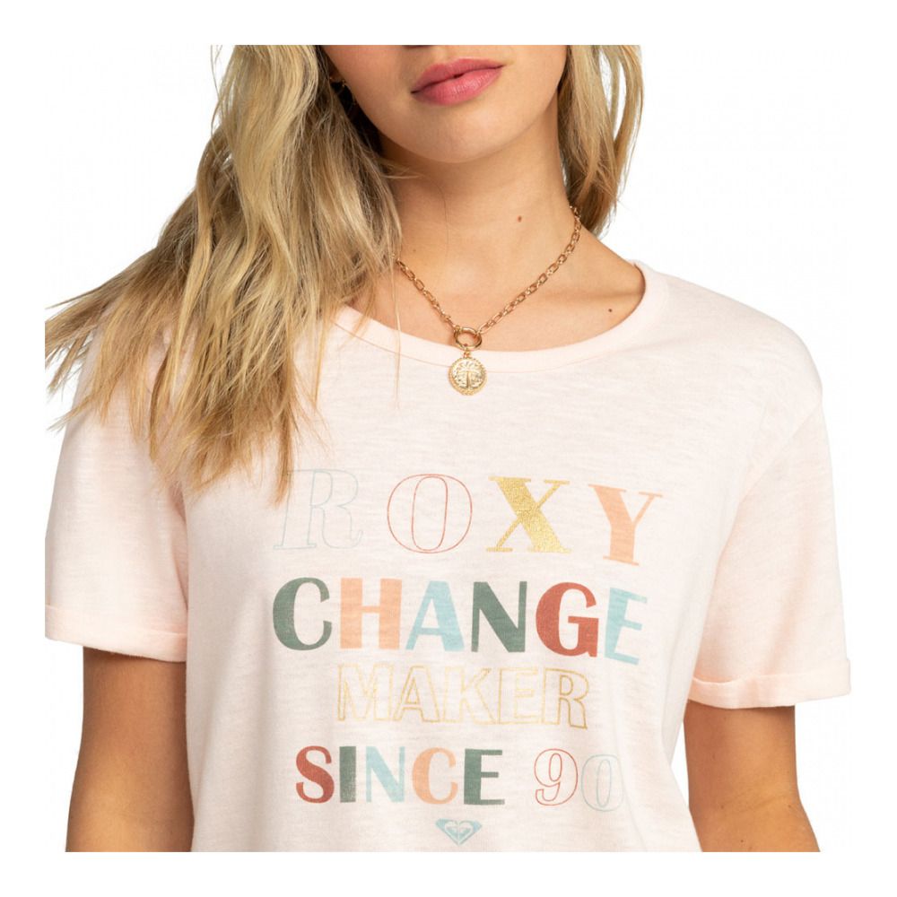 Roxy OCEAN AFTER - Tee-shirt Femme pale dogwood