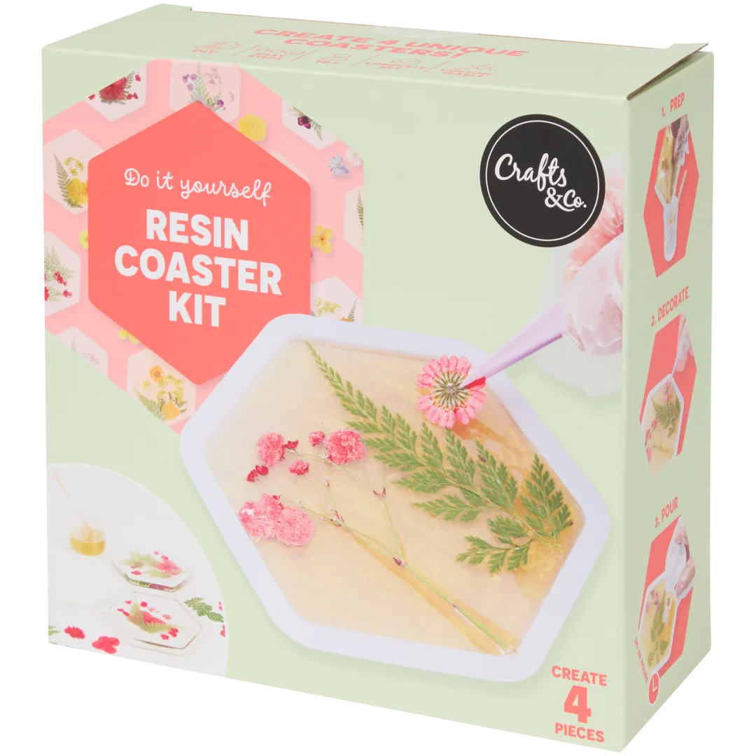 Kit créatif dessous de verre époxy Crafts & Co