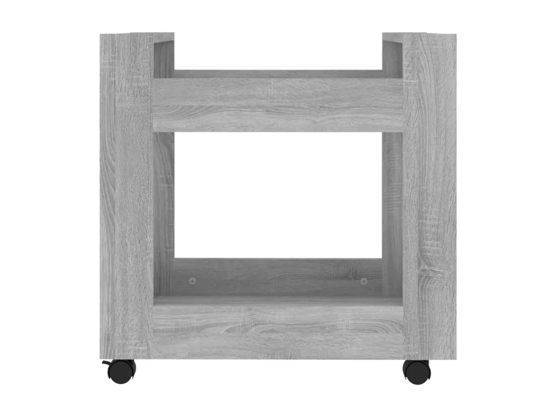 Chariot de bureau Sonoma gris 60x45x60 cm Bois d'ingénierie