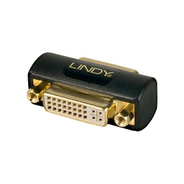 Lindy Adaptador DVI-I 24 5 Fêmea P/ Fêmea Gold 41233