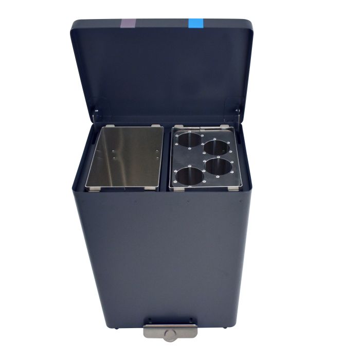 Vepa Bins Brandveilige Pedaalemmer Recyclokick 2 Grafietgrijs 2x 34 liter (VB191406)
