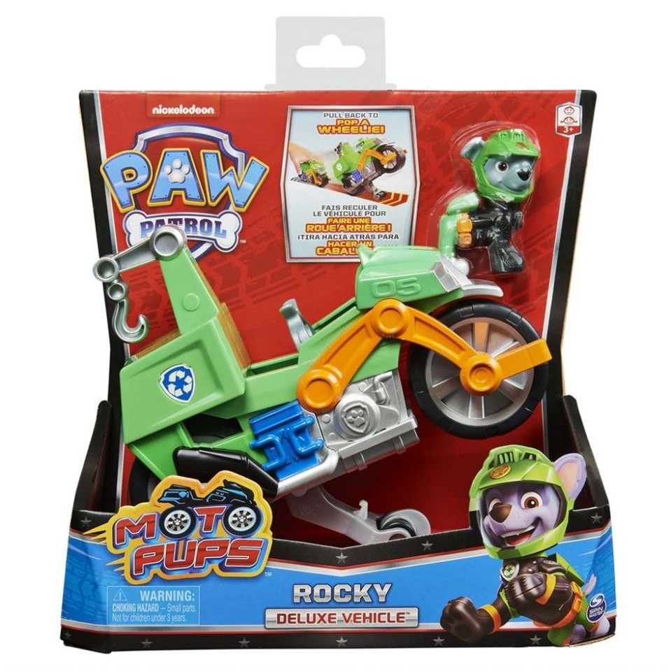 Paw Patrol - Moto Hvalpe Tema Køretøj - Rocky