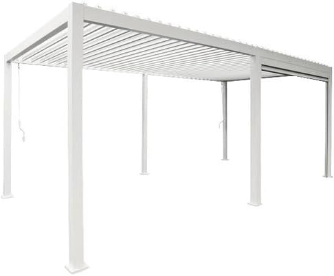 Green Spirit Pergola Sonnenrollo Mirador für 3m Pergola Classic & Deluxe - Weiß, Windschutz, Sonnenschutz, Sichtschutz Paneel