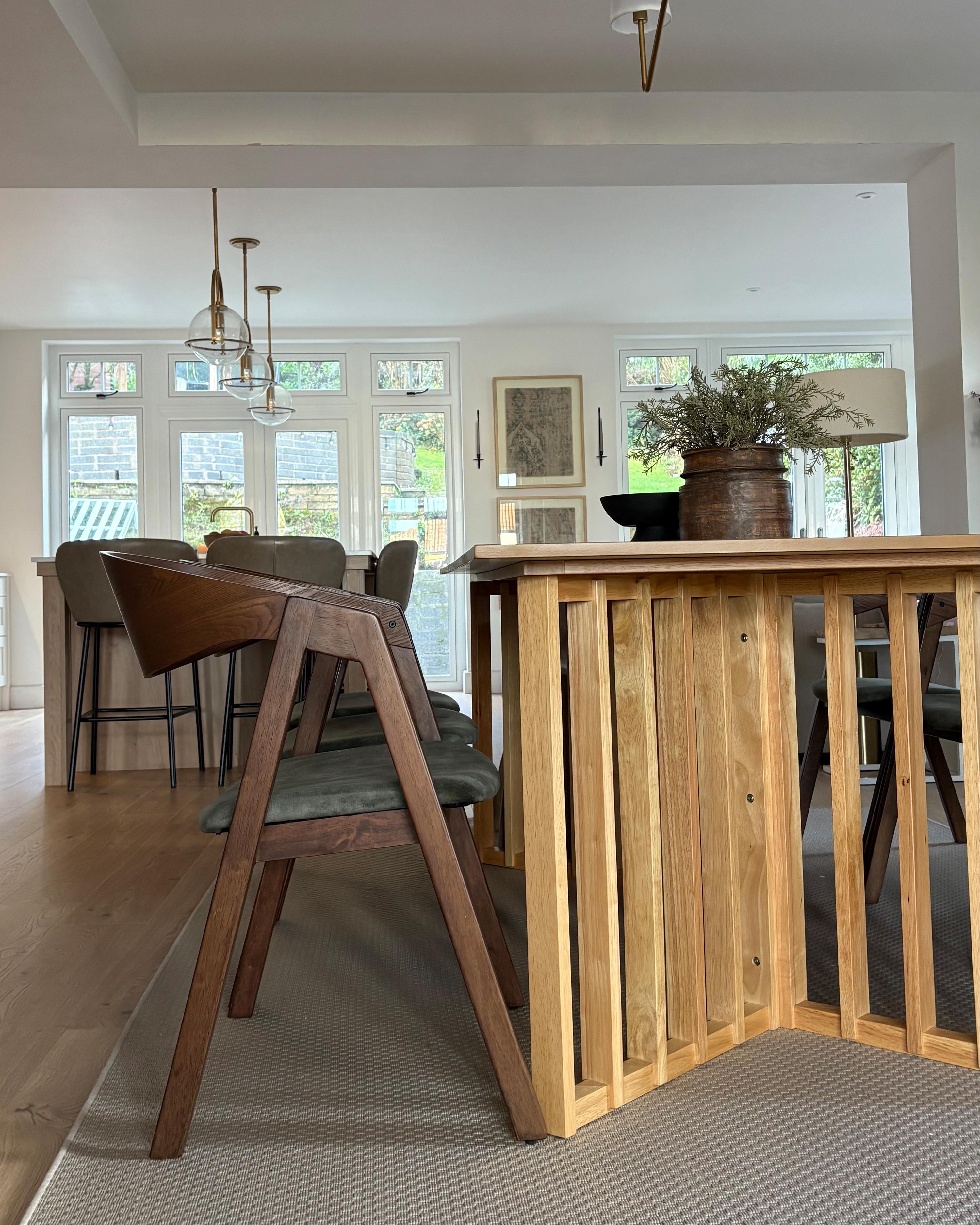 Set van 2 eetkamerstoelen YUBA Hout Donkergroen