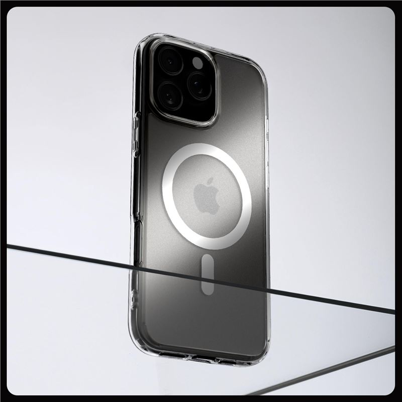 iPhone 16 Pro Ultra Hybrid MagSafe Hülle TPU Bumper Acryl Rückseite Air Cushion Fallschutz (ACS08133) - Frost Clear