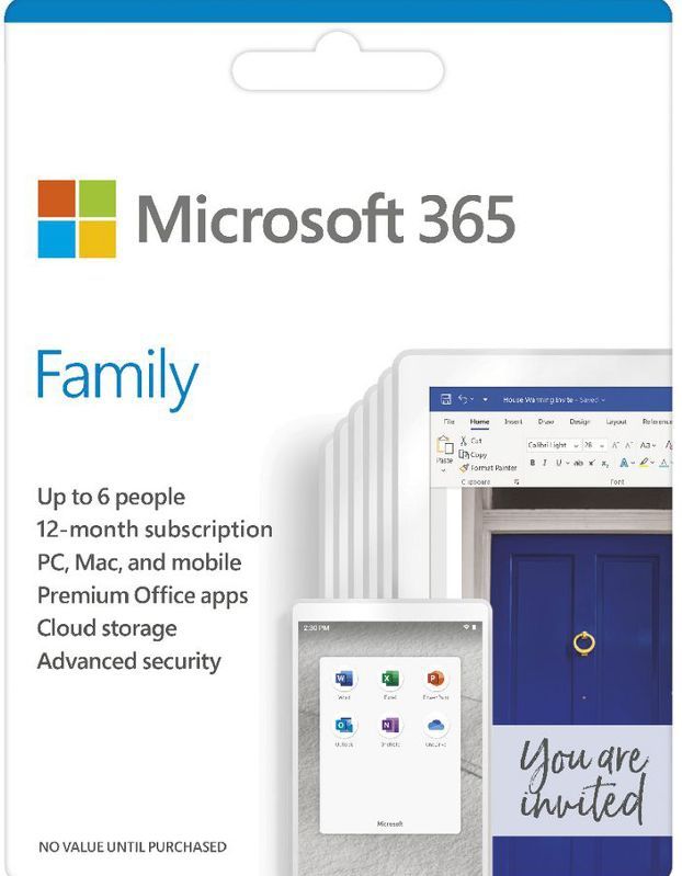 Microsoft 365 Family - 1 jaar abonnement