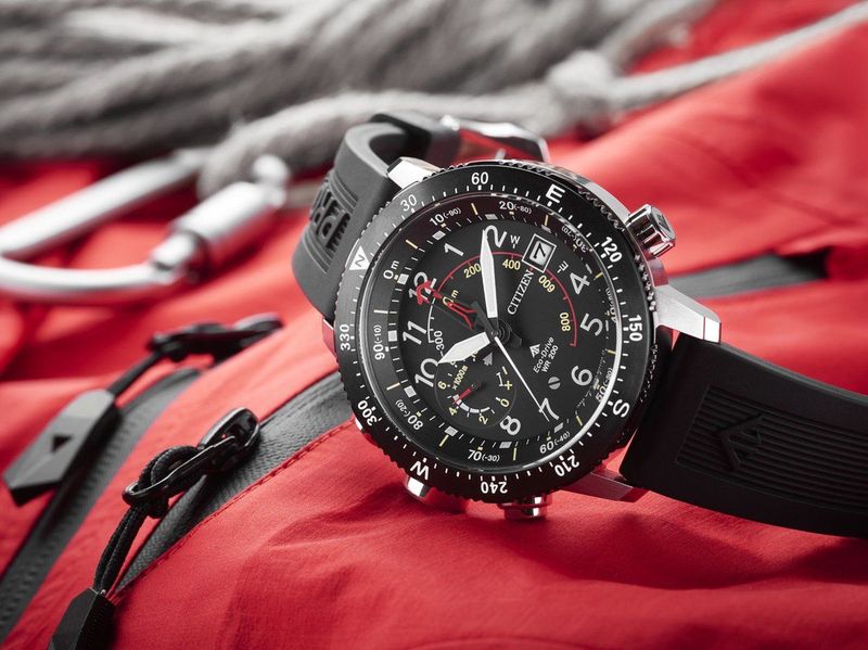 Citizen Promaster Altichron Horloge - Citizen heren horloge - Zwart - diameter 46 mm - roestvrij staal