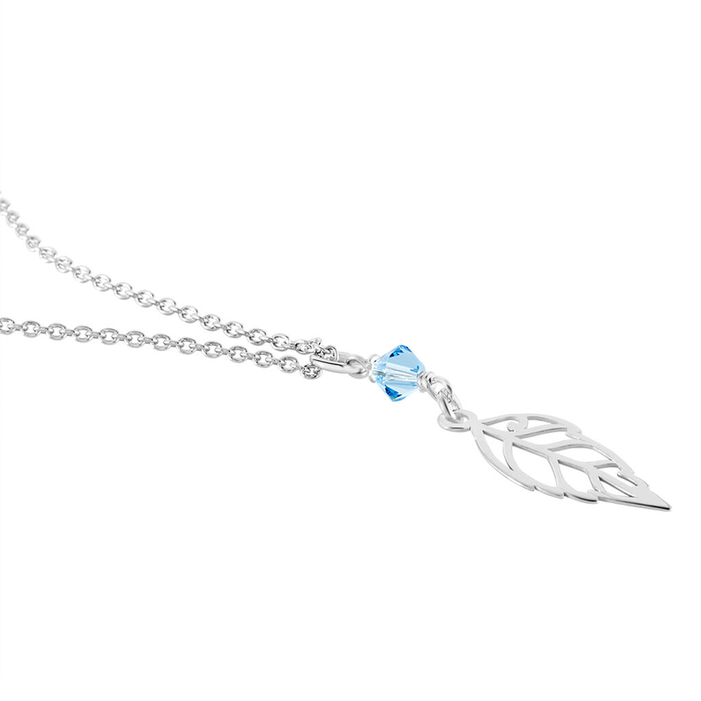 Collier Argent Blanc Angelika Pierres Synthetiques