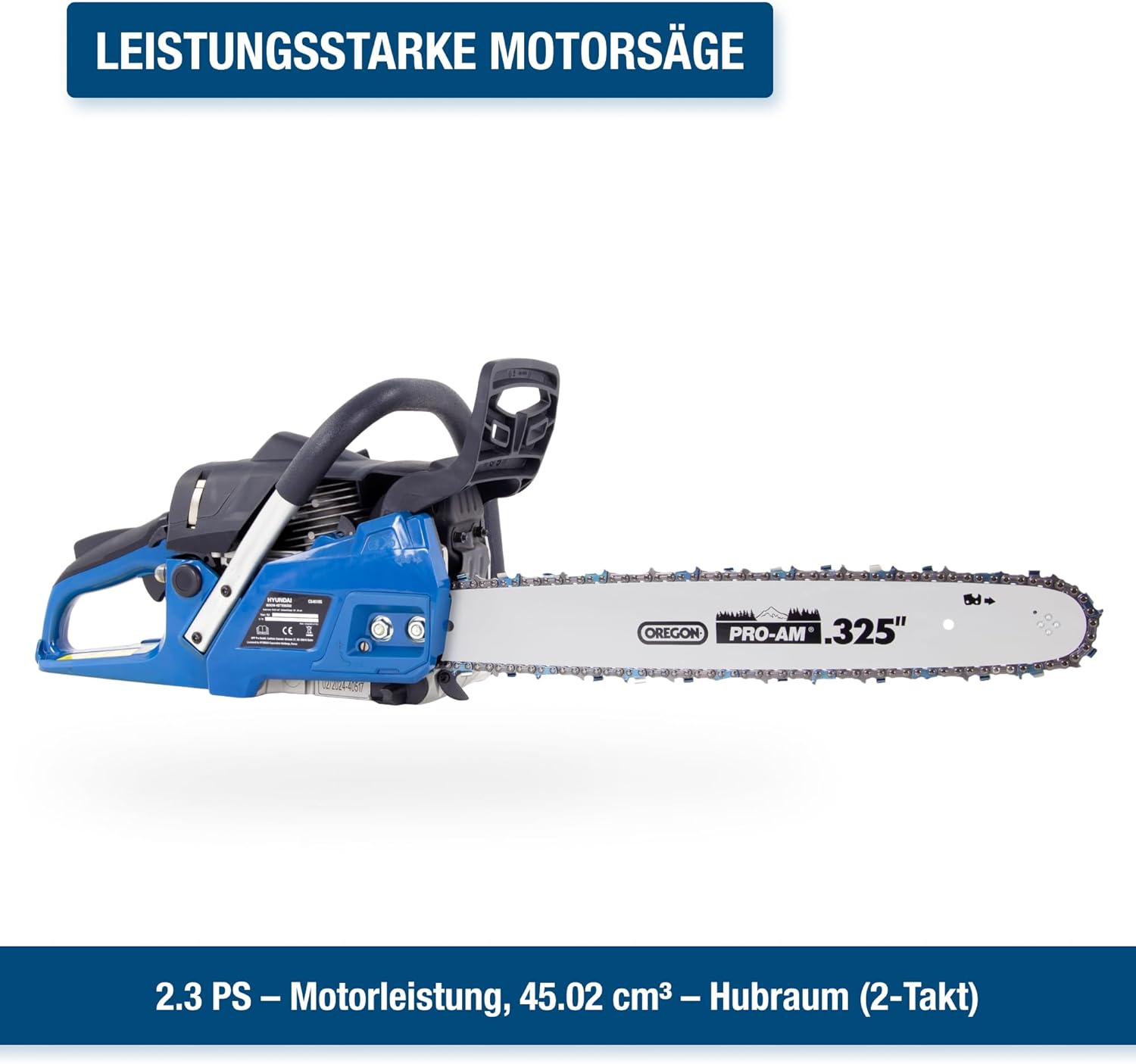 HYUNDAI Benzin-Kettensäge CS4618G | 45 cm/18