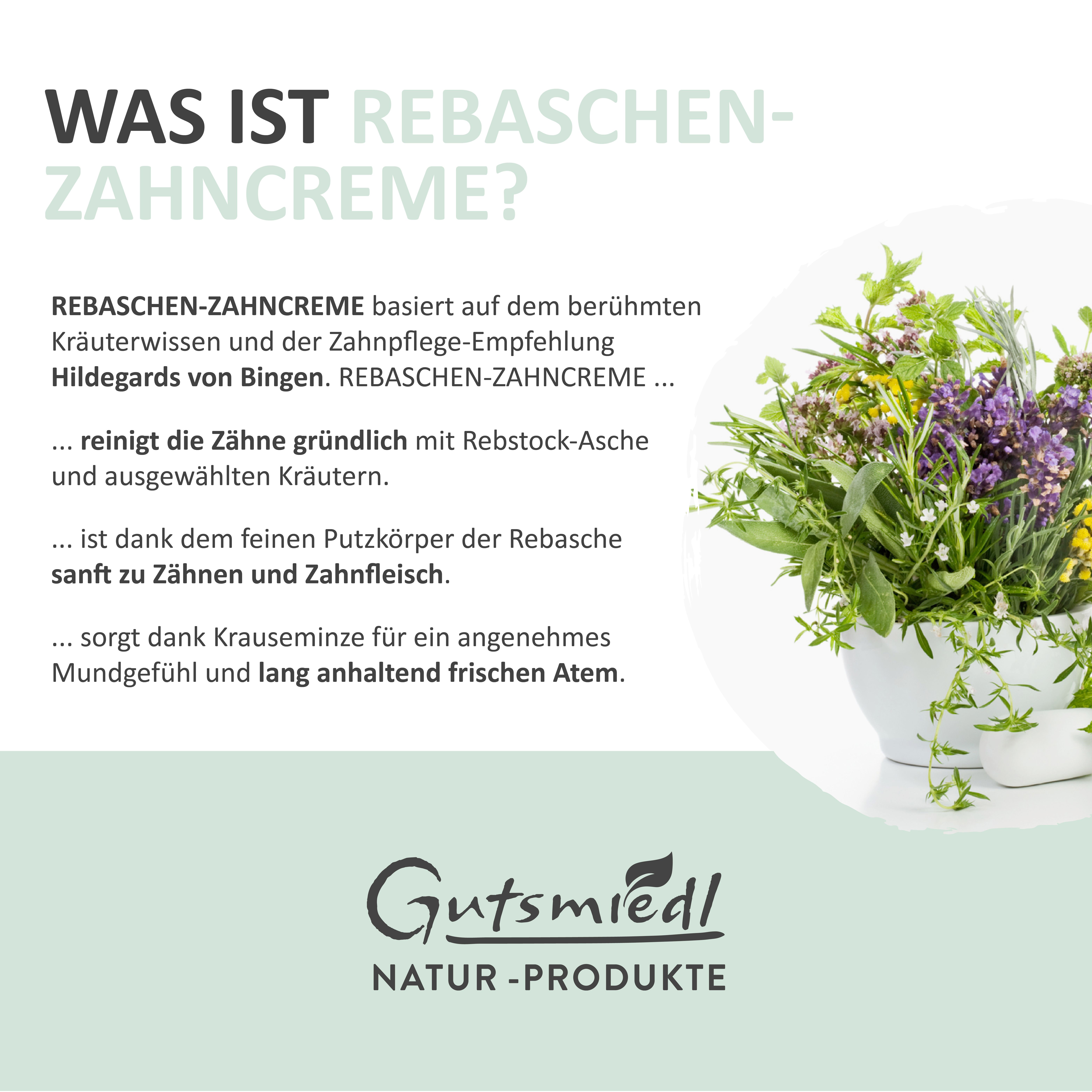 Rebaschen-Zahncreme mit Kräutern