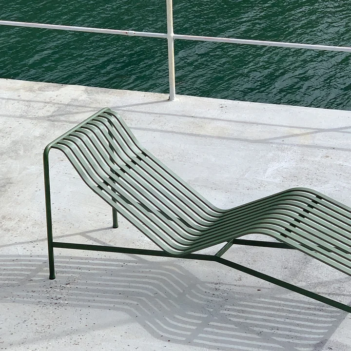 HAY - Palissade Chaise Longue Liegestuhl, anthrazit