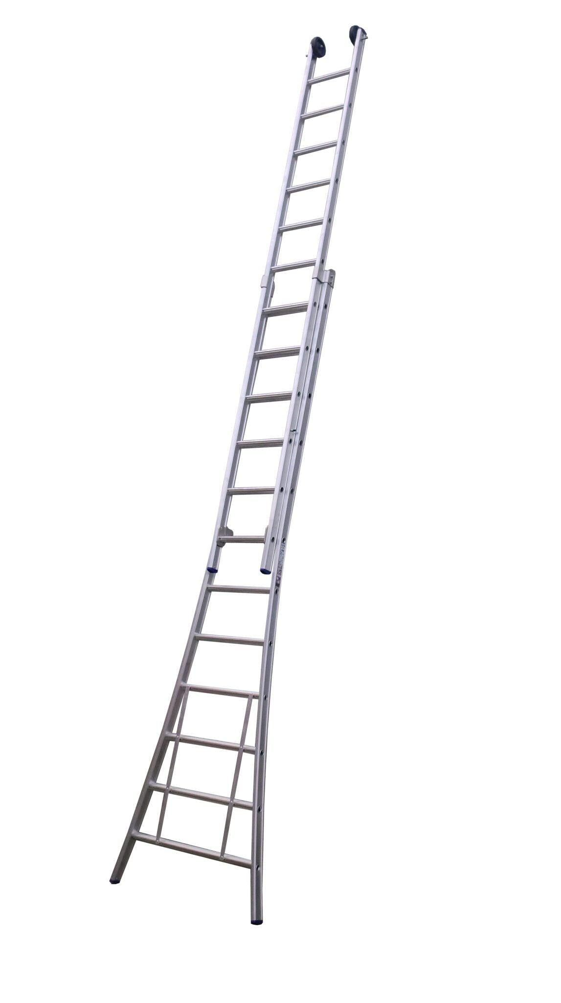 Little Jumbo Opsteekladder SuperPRO uitgebogen bomen geanodiseerd - 2x16 sporten - 1250400216