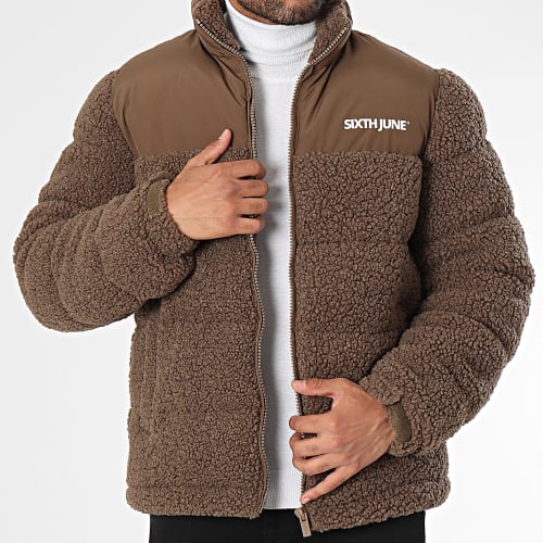 Veste Zippée Fourrure Marron