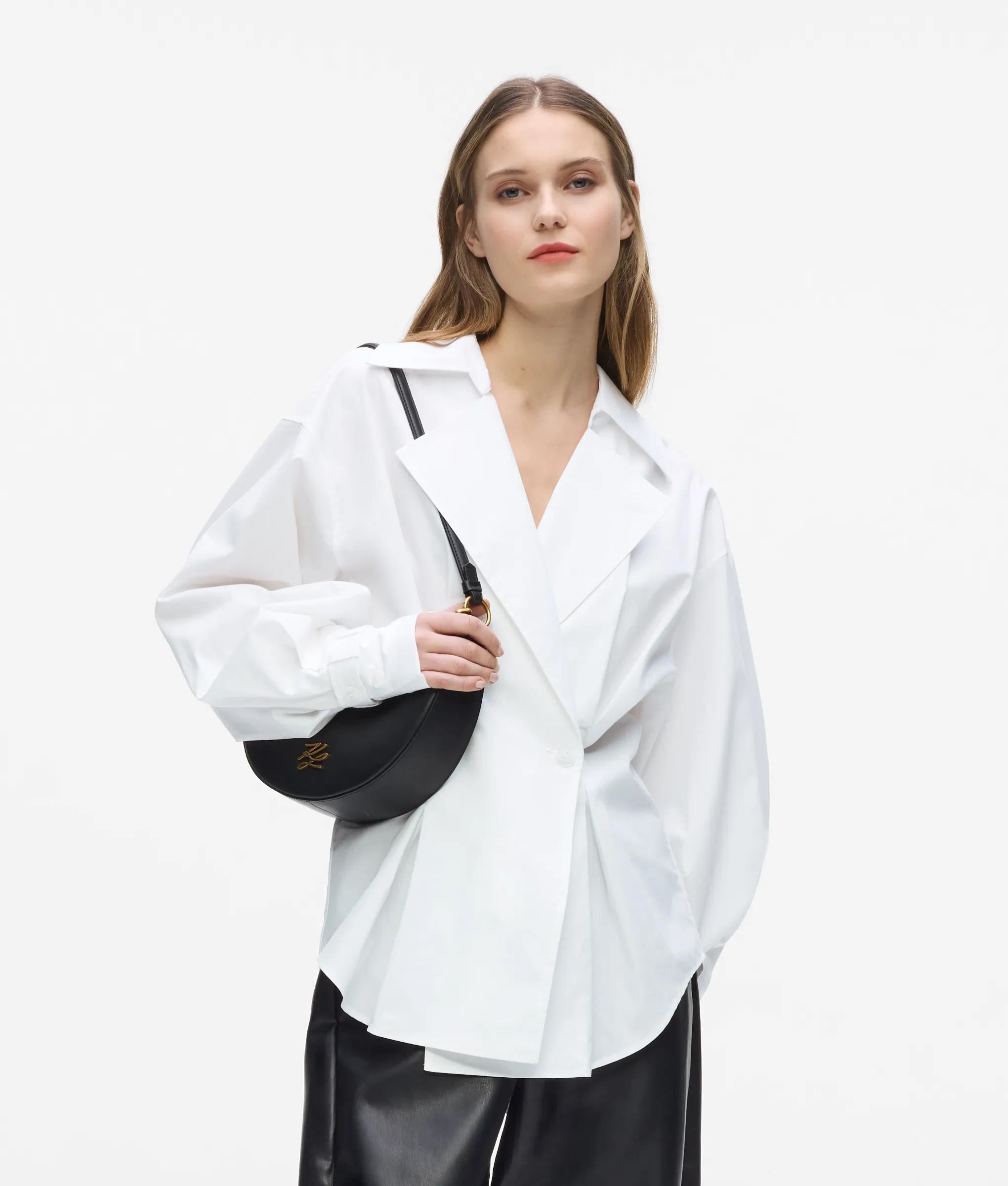 Dubbelknoops poplin shirt