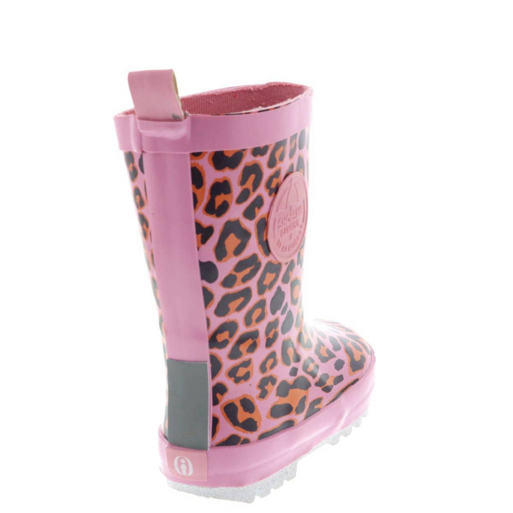 Shoesme RB20A092-Aregenlaarzen met panterprint roze