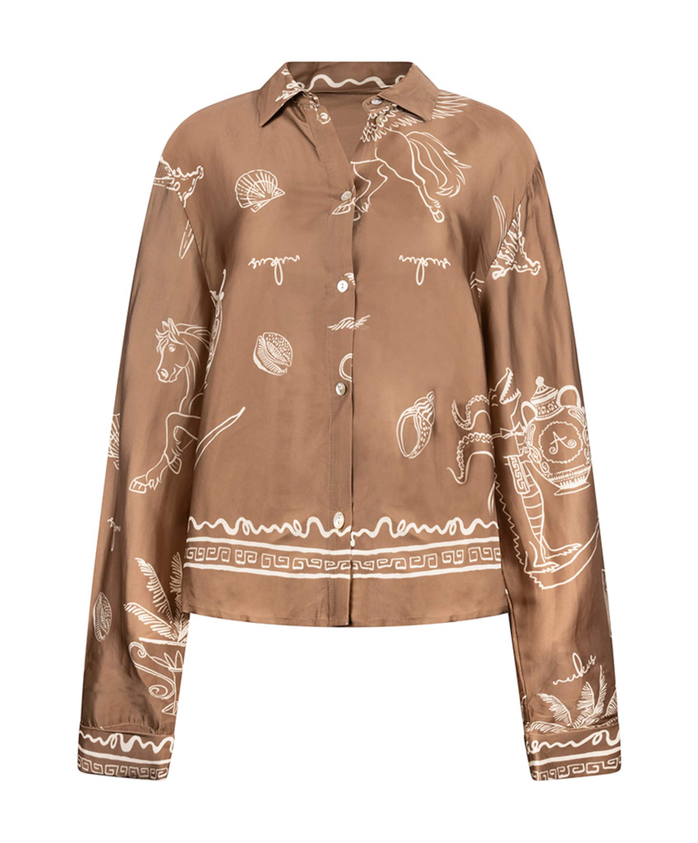 Nukus Dames blouse bruin