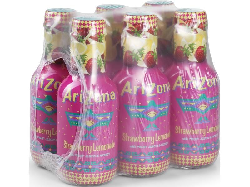 AriZona Strawberry Lemonade 6 x 0.5 l Erfrischungsgetränk mit Erdbeer- und Zitronengeschmack