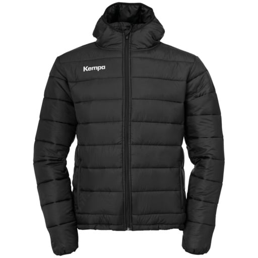 Jaqueta puffer com capuz preta Kempa