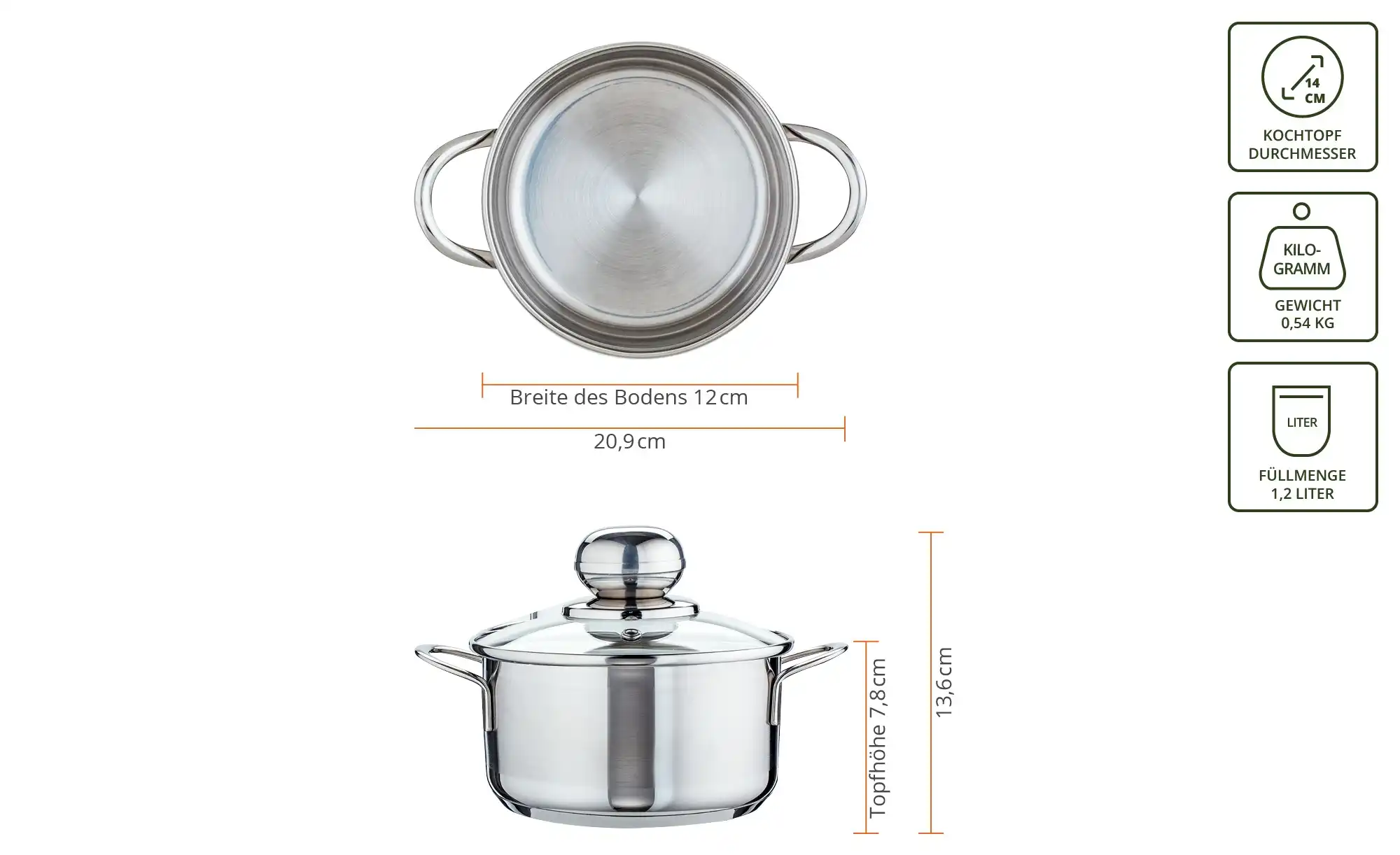 levelone Fleischtopf 14cm Basic