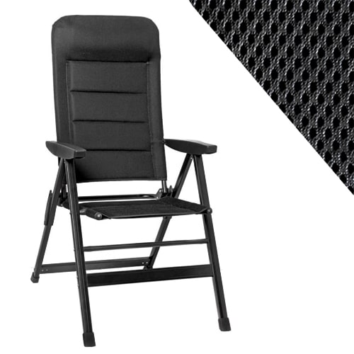 Fauteuil matelassé alu Skye 3D Noir BRUNNER