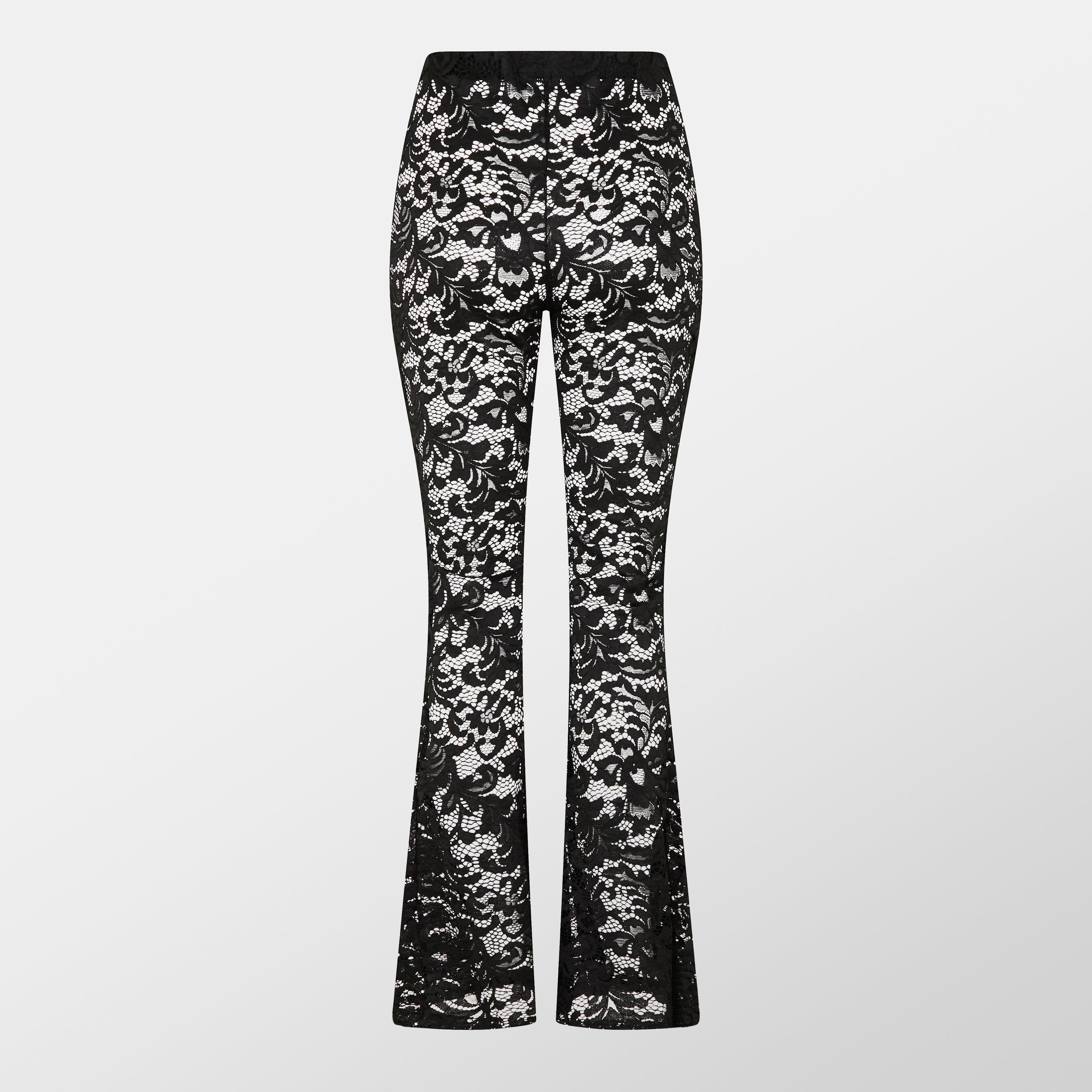 Missy Empire ME Lace Flared Trousers Womens