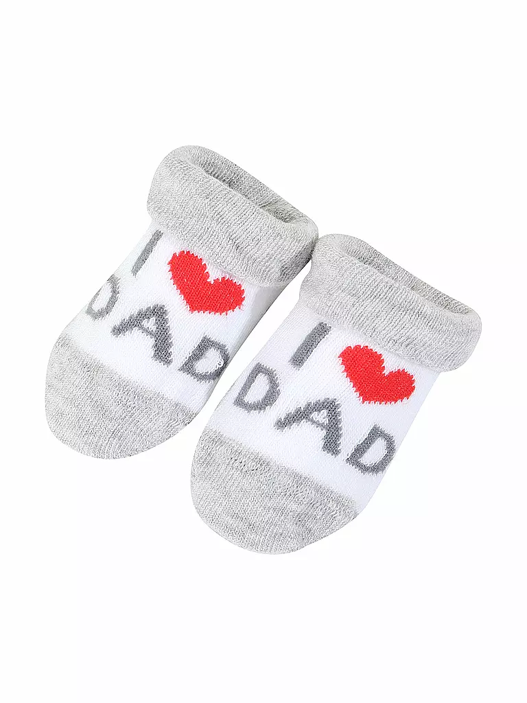 CAMANO Baby Söckchen dad & dad  grau