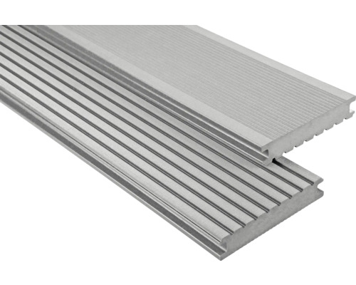 Konsta WPC terrasplank Masivo massief profiel geborsteld 26x145 mm (verkoop per meter van 1,00 m tot max. 6,00 m) grijs