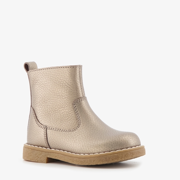 Groot leren meisjes boots goud
