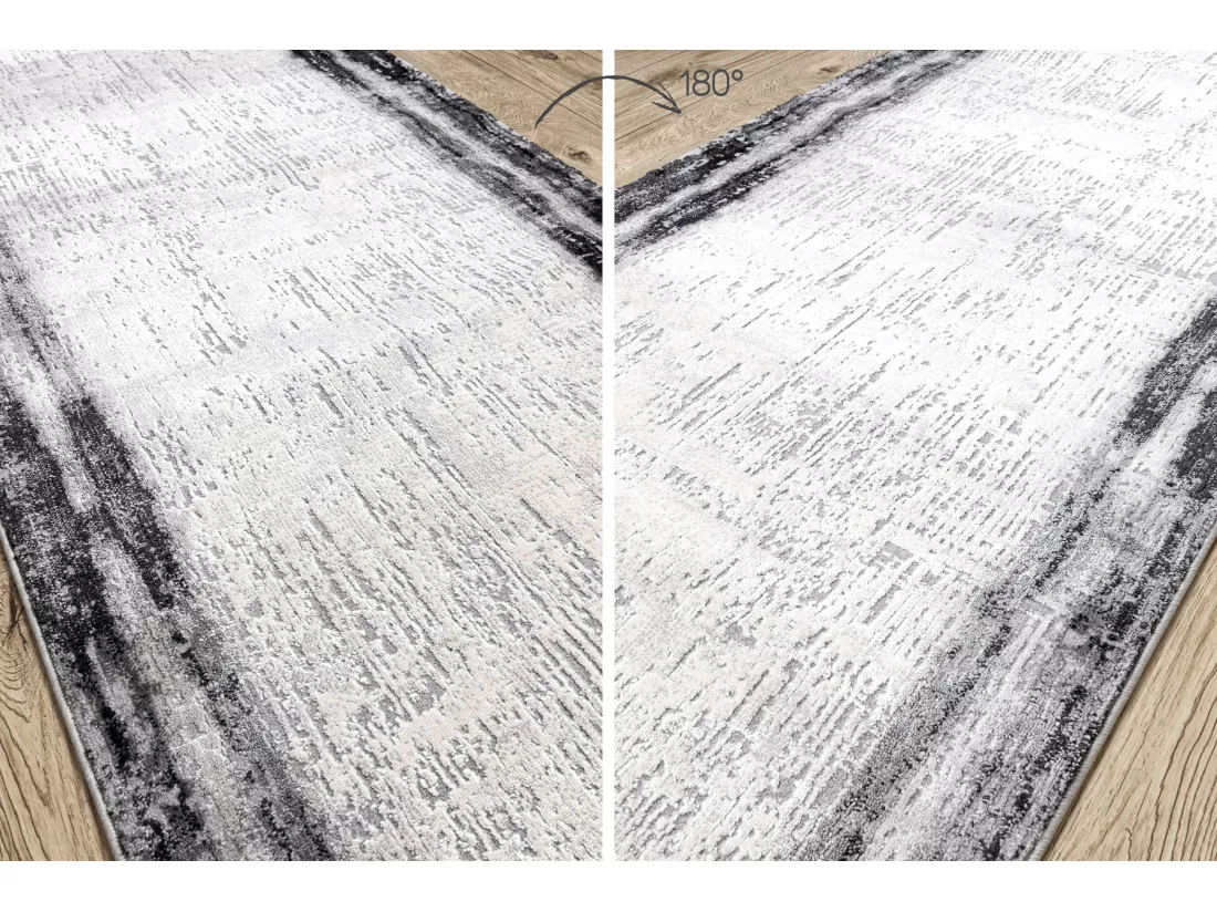 Tapis de couloir TULS 51235 moderne, anthracite 80x220 cm