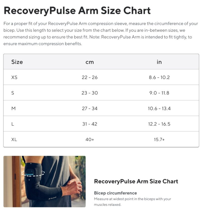 Therabody - RecoveryPulse Armsleeve - XL (Enkelt)