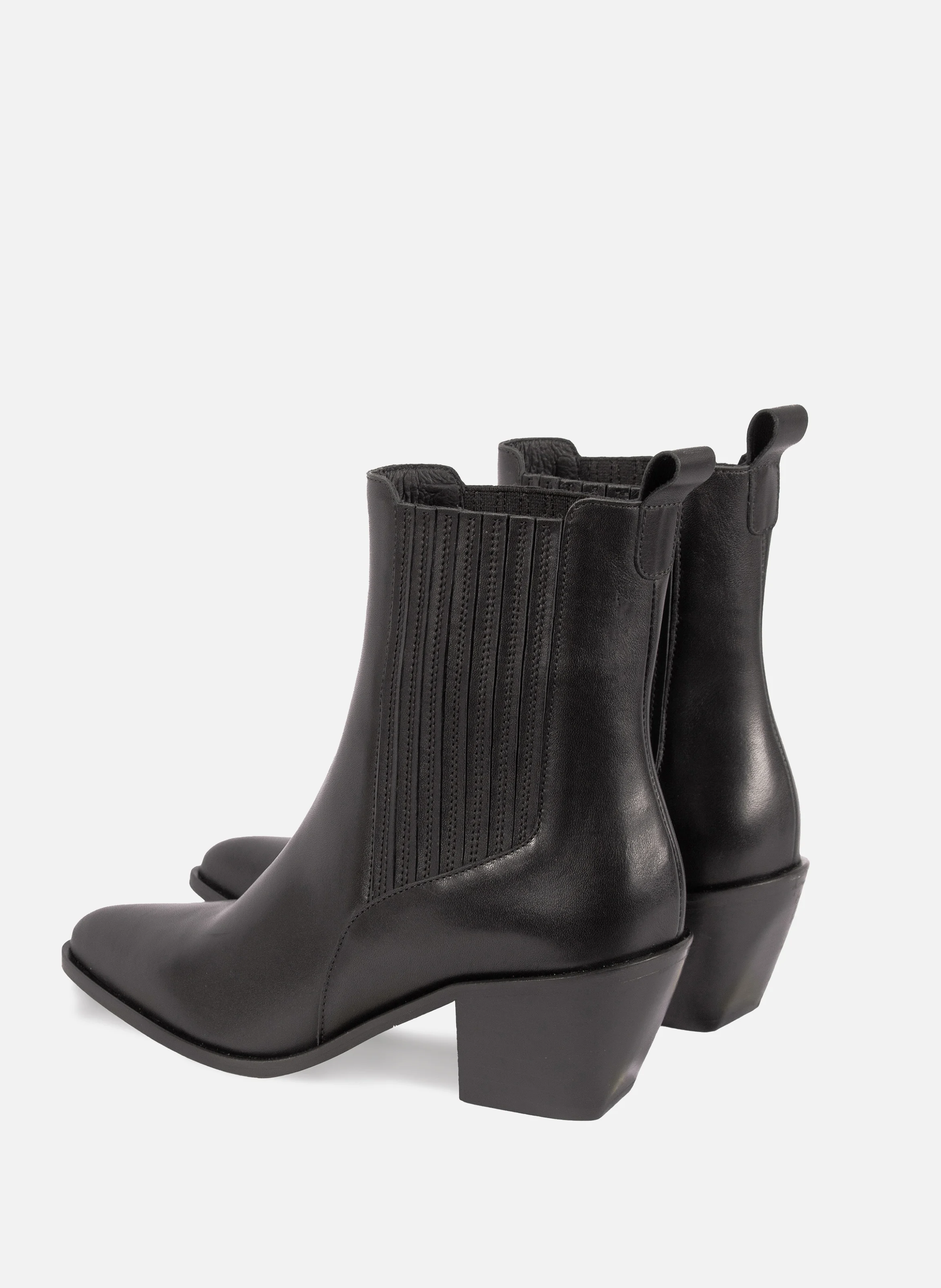 Bottines santiag cuir | Noir