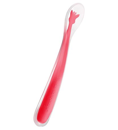 Sophie la Girafe Löffel - Silikon - 2 Teile - Rot/Hellblau