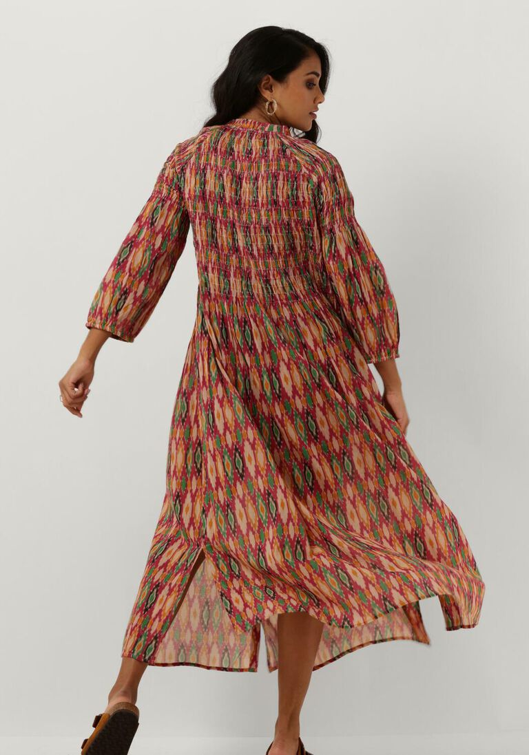 BY-BAR multi by-bar midi jurk loulou summer ikat dress