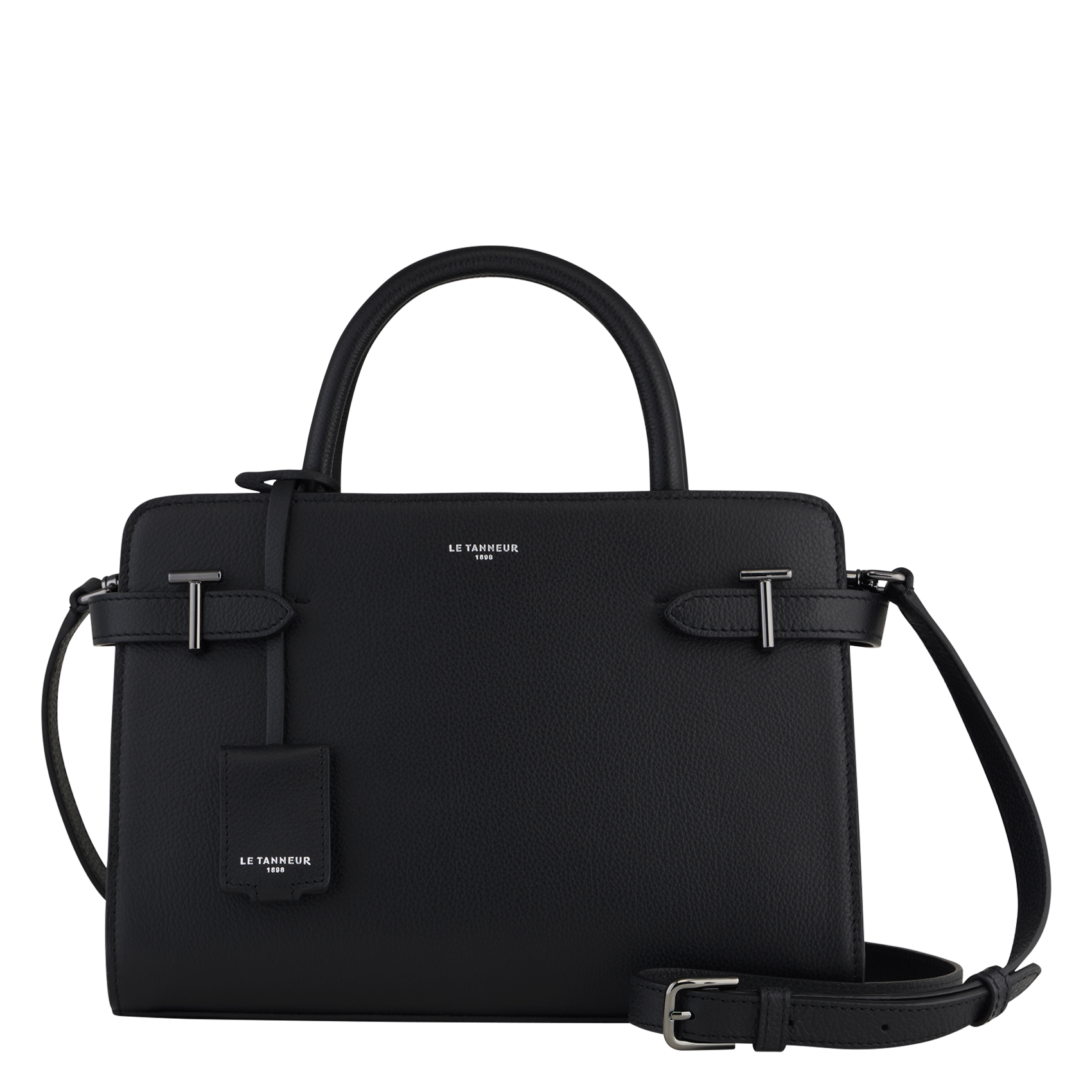 EMILIE - Sac à main en cuir grainé | Noir