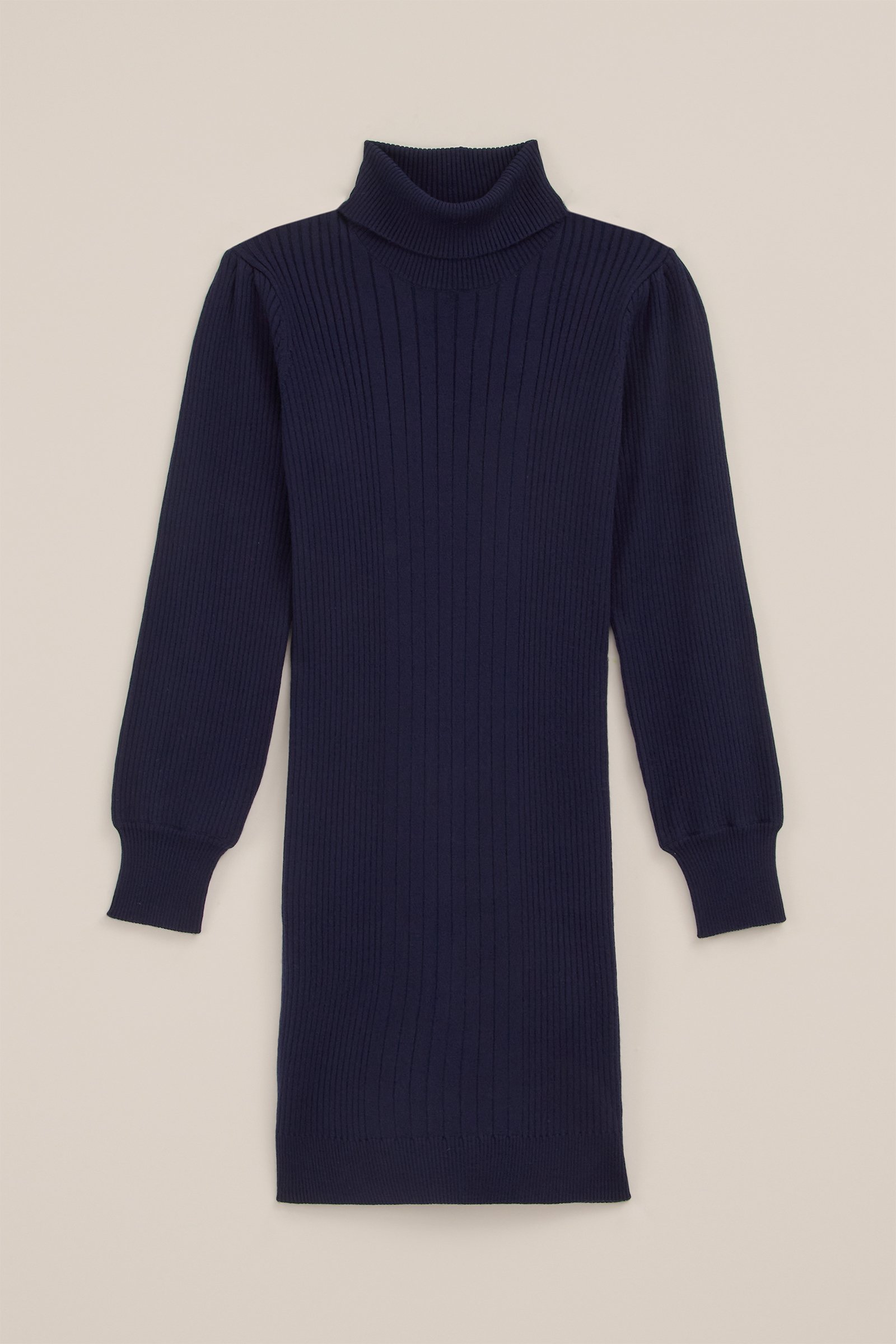 Meisjes jurk met structuur WE Fashion Donkerblauw