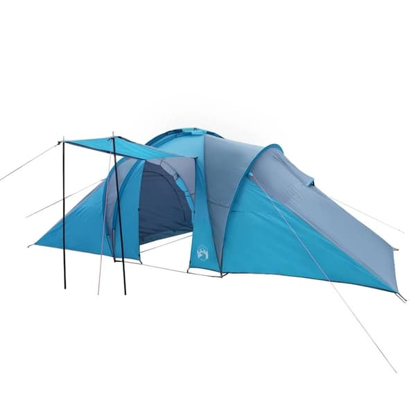 vidaXL Kuppeltelt for camping 6 personer blå vanntett
