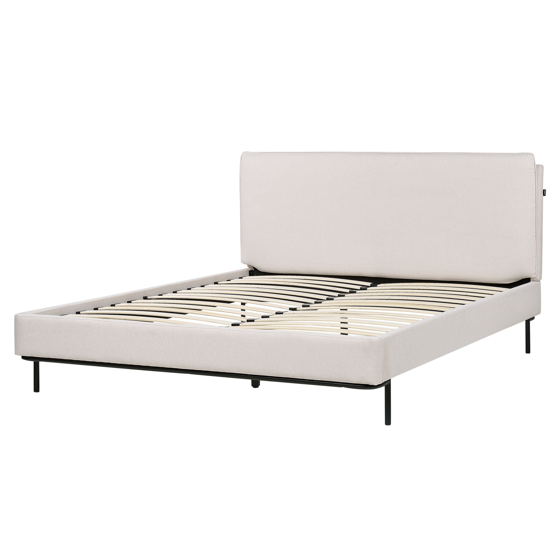 Beliani-CORIO-Tweepersoonsbed-Lichtbeige-160 x 200 cm-Polyester