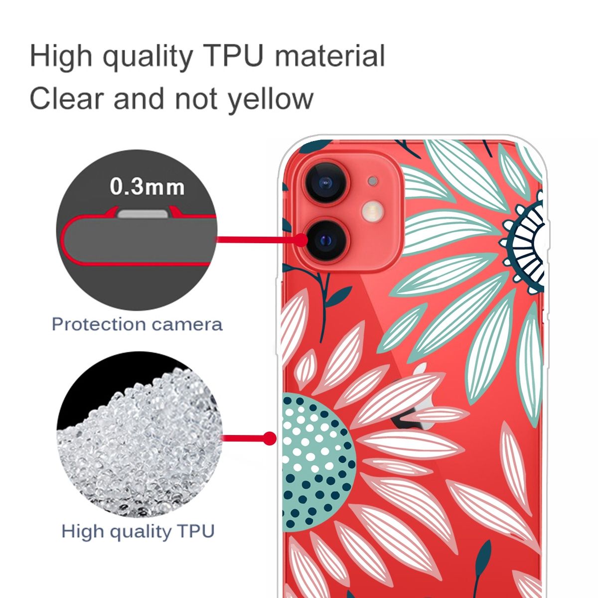 Hülle Handy Schutz für Apple iPhone 13 mini Case Cover Tasche Etuis Transparent