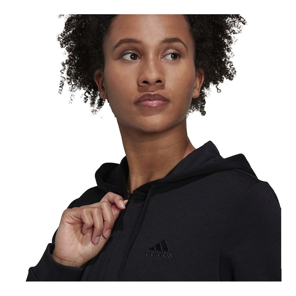 Adidas Performance ESSENTIALS LOGO FULL-ZIP - Sweat Femme black/goldmt