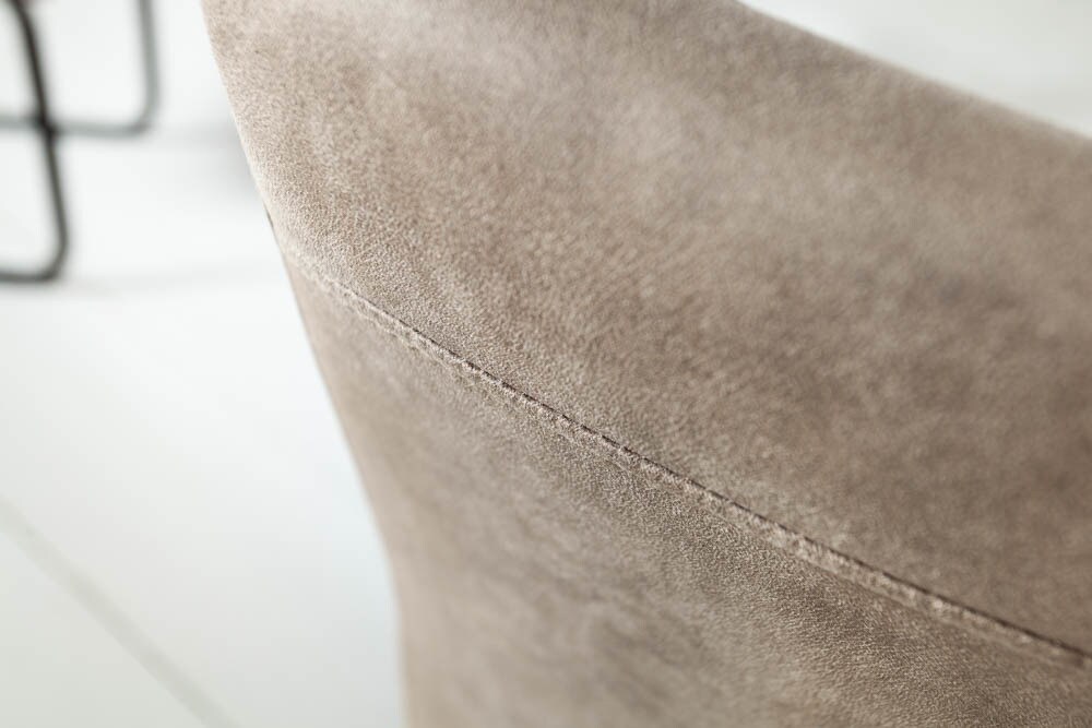 riess-ambiente Stuhl APARTMENT - antik taupe mit Metallgestell Freischwinger Industrial