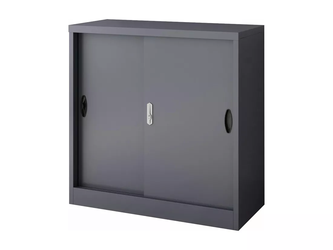Casier de bureau armoire grise 90 x 40 x 90 cm 03_0006344