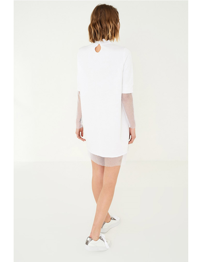 Short Dress w/ Net White