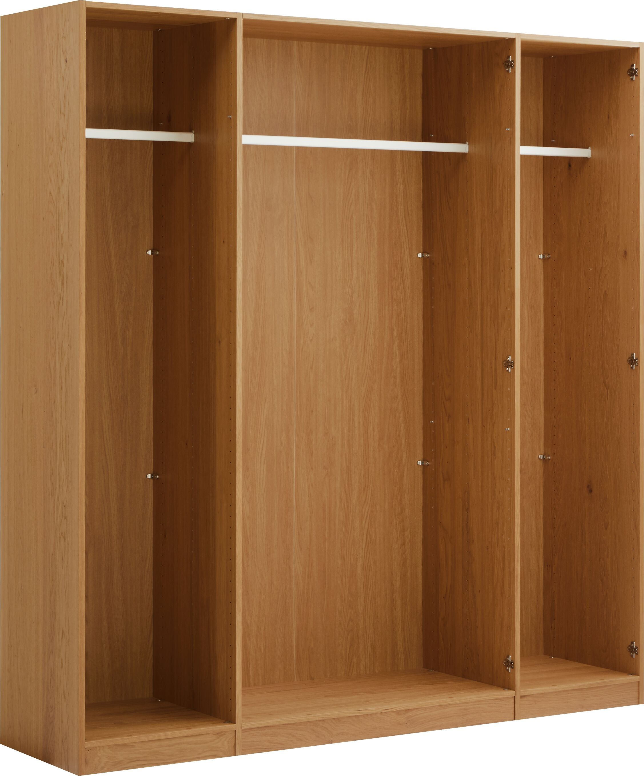 MODUL PLUS Drehtürenschrank - Nussbaum furniert / B: 203.0 cm x T: 59.0 cm x H: 220.0 cm
