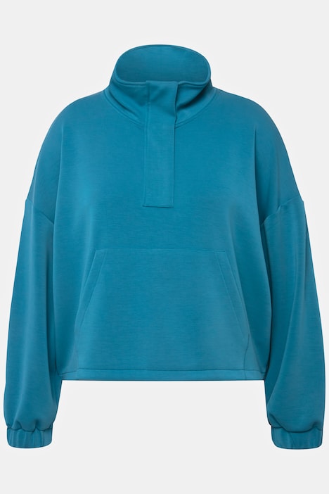Sweatshirt, Stehkragen, Oversized, Langarm