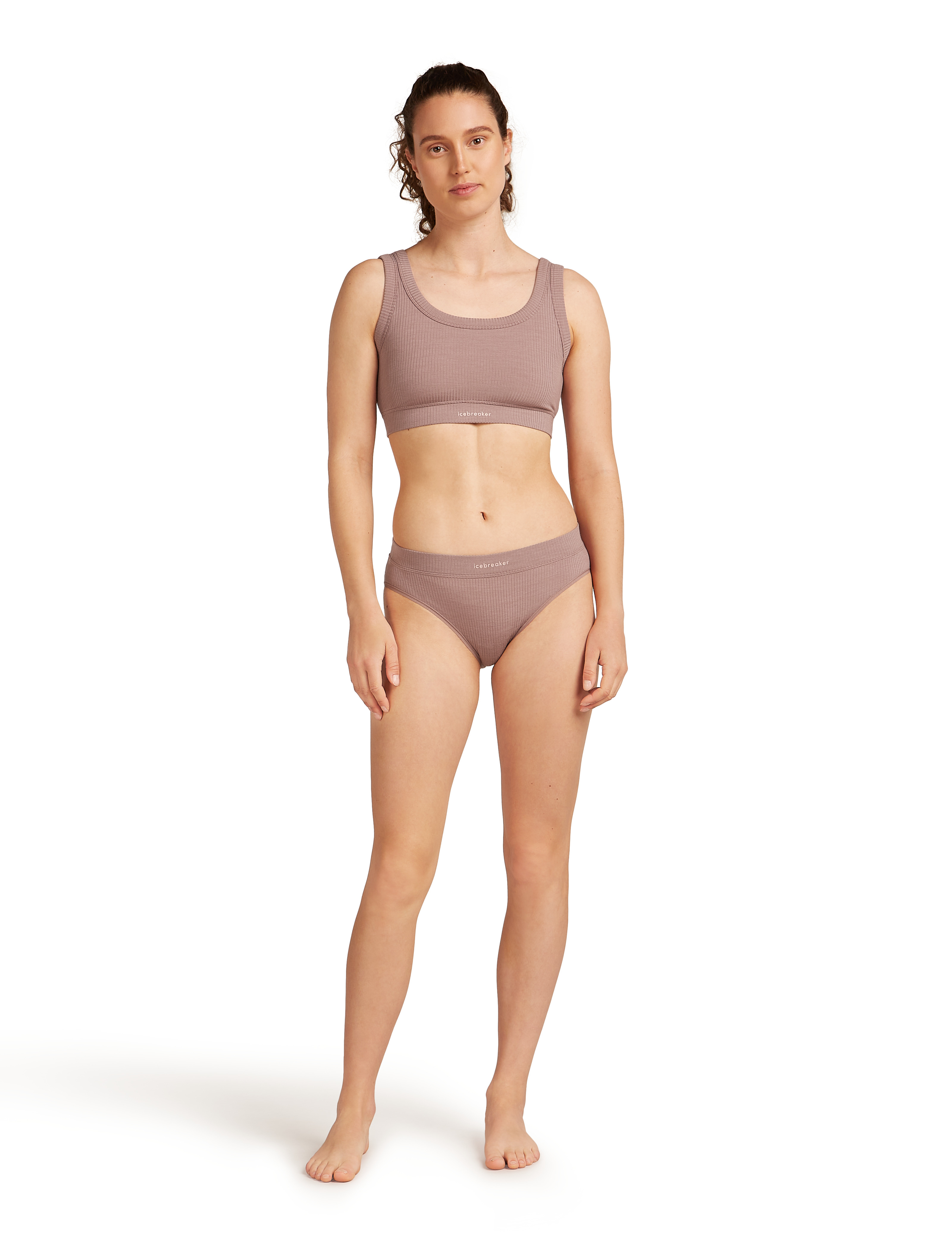 W Merino Blend Rib Lotus Hipster