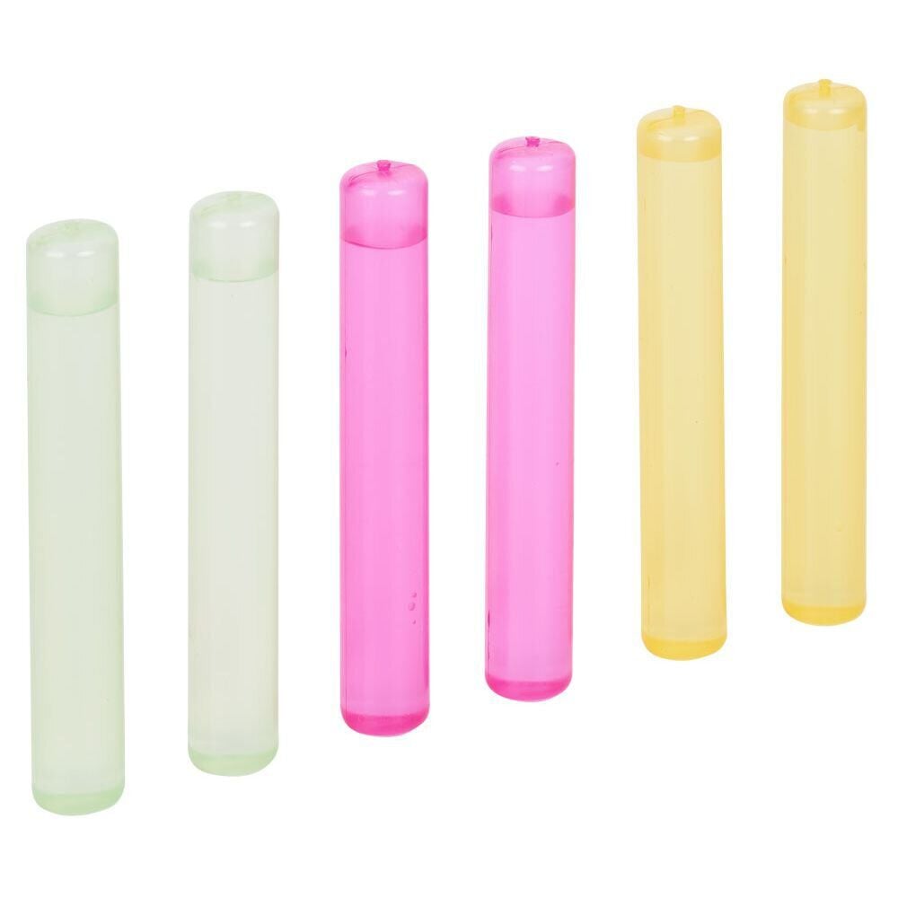 Lot de 6 bâtons de glace réutilisables vert/jaune/rose