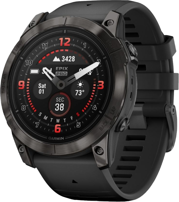 Epix Pro (Gen 2) - Sapphire Edition - 51mm Carbon Grey DLC-Titan w/Black Band