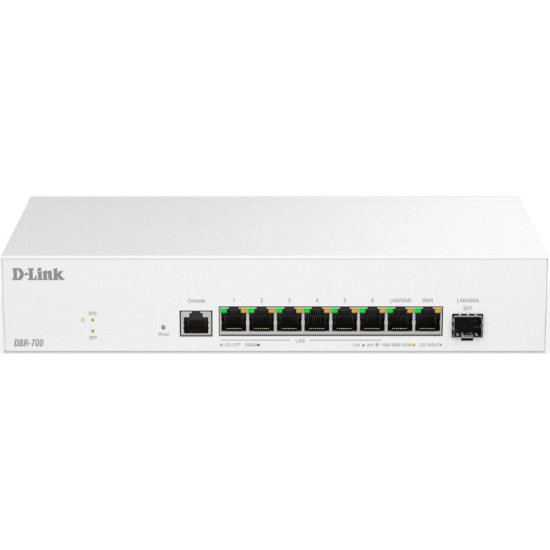 D-Link DBR-700 Routeur connecté 2.5 Gigabit Ethernet Blanc